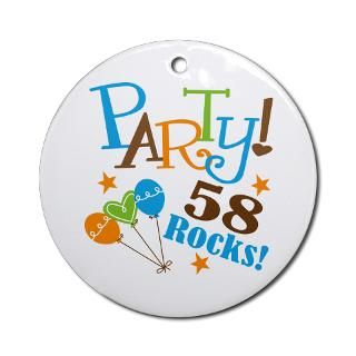 58 Rocks 58th Birthday Ornament (Round) for $12.50