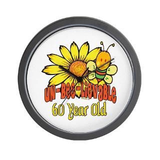 60 Gifts  60 Home Decor  Un Bee Lievable 60th Wall Clock