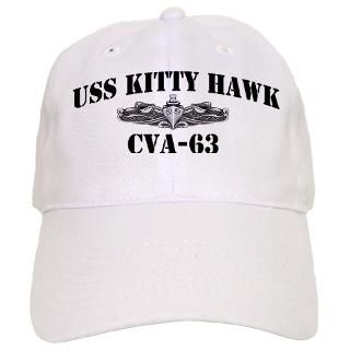 USS Kitty Hawk CV 63 Baseball Cap by quatrosales