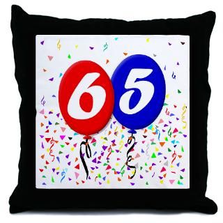 65 Gifts  65 More Fun Stuff  65th Birthday Throw Pillow