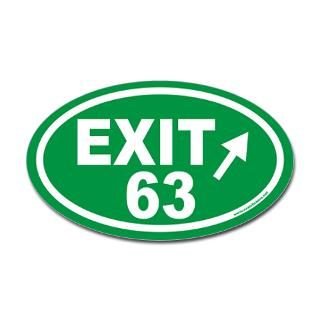 EXIT 63 Euro Oval Sticker  Our Newest Oval Stickers