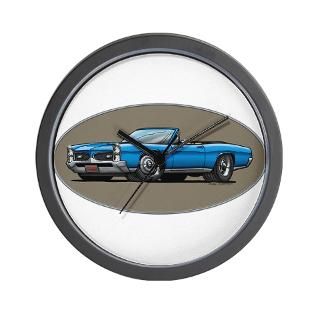 66 67 blue gto convertible wall clock
