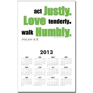 Micah 68 Walk Humbly with yo Calendar Print for $10.00