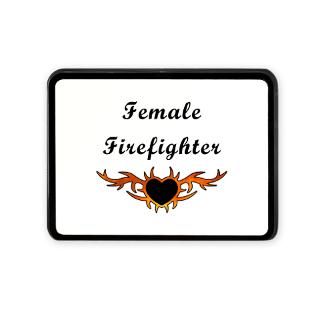 Female Firefighter Tattoo Rectangular Hitch Cover