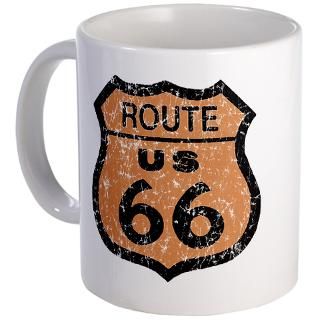 Gifts  Automobile Drinkware  Retro Route 66 Road Sign Mug
