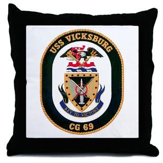 USS Vicksburg CG 69 Throw Pillow