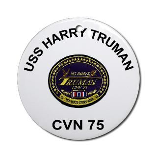 USS Truman CVN 75 Ornament (Round) for $12.50