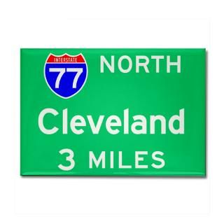 cleveland oh interstate 77 north rectangle magnet