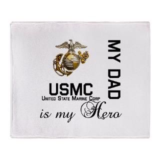 USMC My Dad MY Hero Stadium Blanket for $74.50