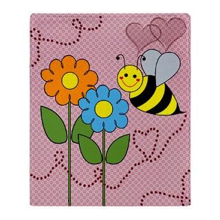 bumble bee flower throw blanket $ 74 99
