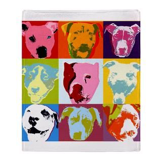 Pit Bull Fleece Blankets  Pit Bull Throw Blankets