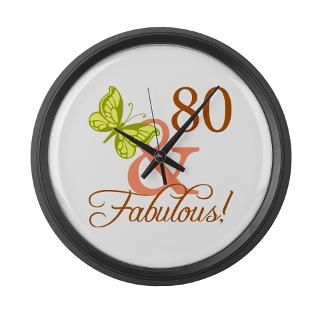 80 & Fabulous (Autumn) Large Wall Clock for $40.00