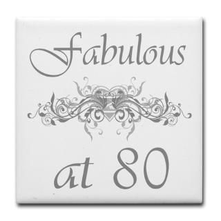 Fabulous At 80 Years Old Tile Coaster