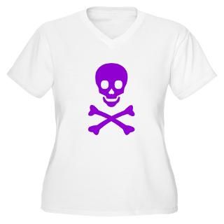 purple skull x bones women s plus size v neck t sh $ 27 77