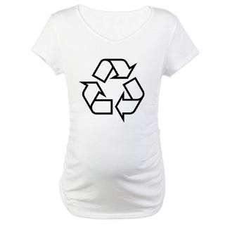 Black Recycle symbol on T shirts, tops and a range of gift items
