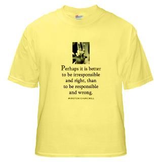 Winston Churchill quote on T Shirts, tops and giftware