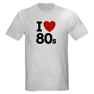 1980S T shirts  I Love 80s Ash Grey T Shirt