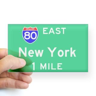 New York NY Interstate 80 East Sticker (Rectangul for $4.25