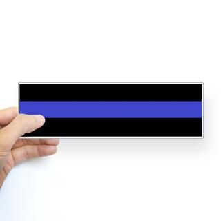 Police Officer Thin Blue Line Sticker (Bumper)