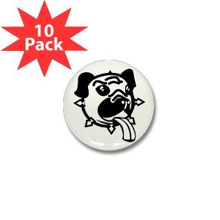 Spiked Collar Pug 2.25 Button (100 pack)