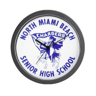 NMB Chargers Wall Clock  North Miami Beach Senior High School