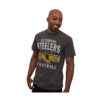 Pittsburgh Steelers Charcoal Vintage Team Arch T Shirt