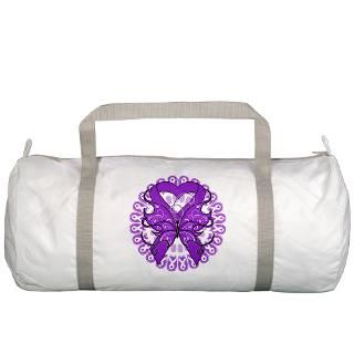 Lupus Butterfly Ribbon Gym Bag by hopeanddreams