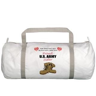 Army Brat Gifts  Army Brat Bags  Proud US Army Sister Gym Bag