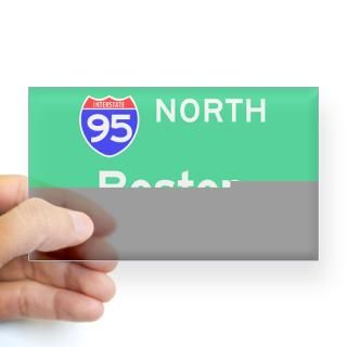 Boston MA Interstate 95 North Sticker (Rectangula for $4.25