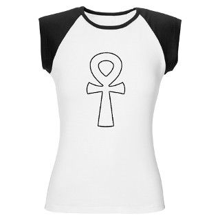 Womens Egyptian Ankh Cap Sleeve T Shirt by wejees