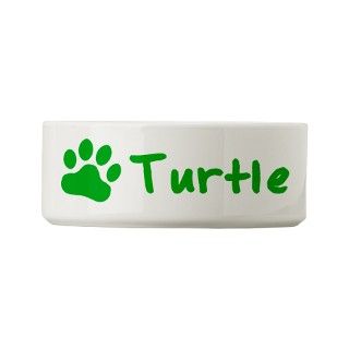 Bowl Gifts  Bowl Pet Bowls  Turtle Paw Print (Green) Small Pet