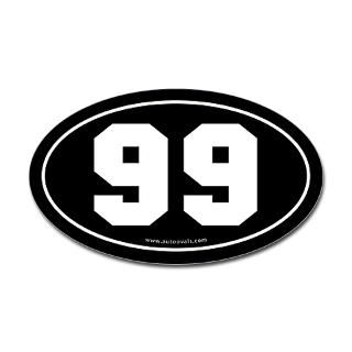 99 Euro Bumper Oval Sticker  Black for $4.25