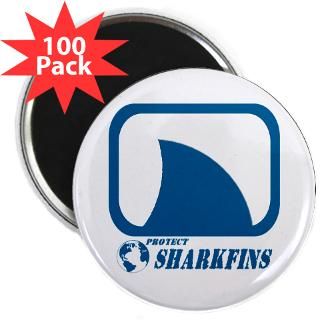 Kitchen and Entertaining  Blue shark fins 2.25 Magnet (100 pack