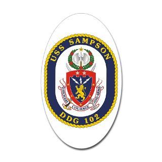 Stickers  USS Sampson DDG 102 Oval Sticker
