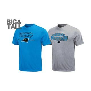 Carolina Panthers Big and Tall Raise the Decibels 2 T Shirt Combo Pack