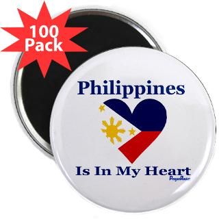 and Entertaining  Philippines   Heart 2.25 Magnet (100 pack
