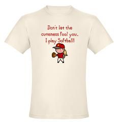 Softball Girl Organic Mens Fitted T Shirt