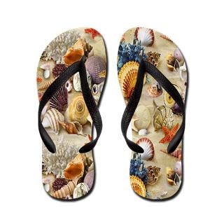 Seashell Shell Flip Flops by KnockYourSocksOffWearFlipFlops