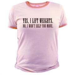 YES I LIFT WEIGHTS Jr. Ringer T Shirt