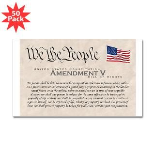 amendment v rectangle sticker 50 pk $ 113 99