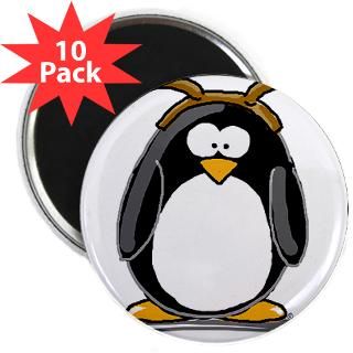 Reindeer penguin 2.25 Magnet (10 pack)