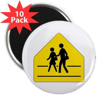 School Crossing Sign   2.25 Magnet (10 pack)