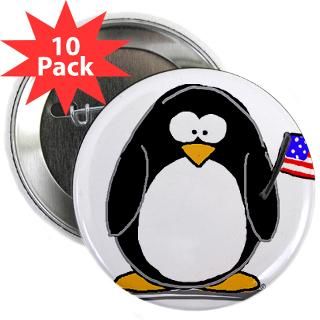 Patriotic penguin 2.25 Button (10 pack)