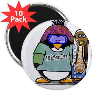 SnowBoard Penguin 2.25 Magnet (10 pack)