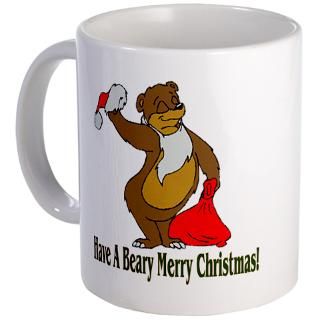 Beary Merry Christmas  Funny Animal T Shirts