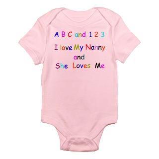 Baby ABC 123 Gifts  I Love My Nanny Nannies Baby ABC 123