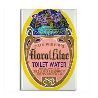 Floral Toilet Water Perfume Crate Label  Kippygo Designs