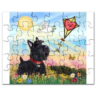 Dog And Kite Gifts  Dog And Kite Jigsaw Puzzle  Kite & Scottish