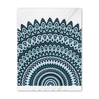 Funky Peacock Mandala Pattern Twin Duvet by Damask_Patterns_Mandala