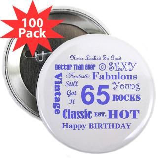 65th birthday 2 25 button 100 pack $ 137 49